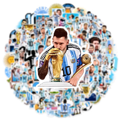 100 Pegatinas de Messi: ¡Lleva la Magia del 10 a Todas Partes! ⚽🐐
