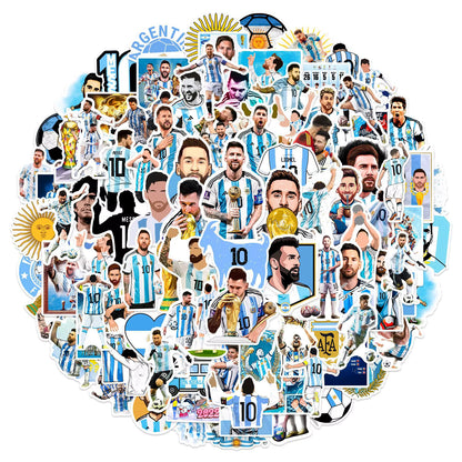 100 Pegatinas de Messi: ¡Lleva la Magia del 10 a Todas Partes! ⚽🐐