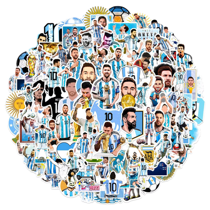 100 Pegatinas de Messi: ¡Lleva la Magia del 10 a Todas Partes! ⚽🐐